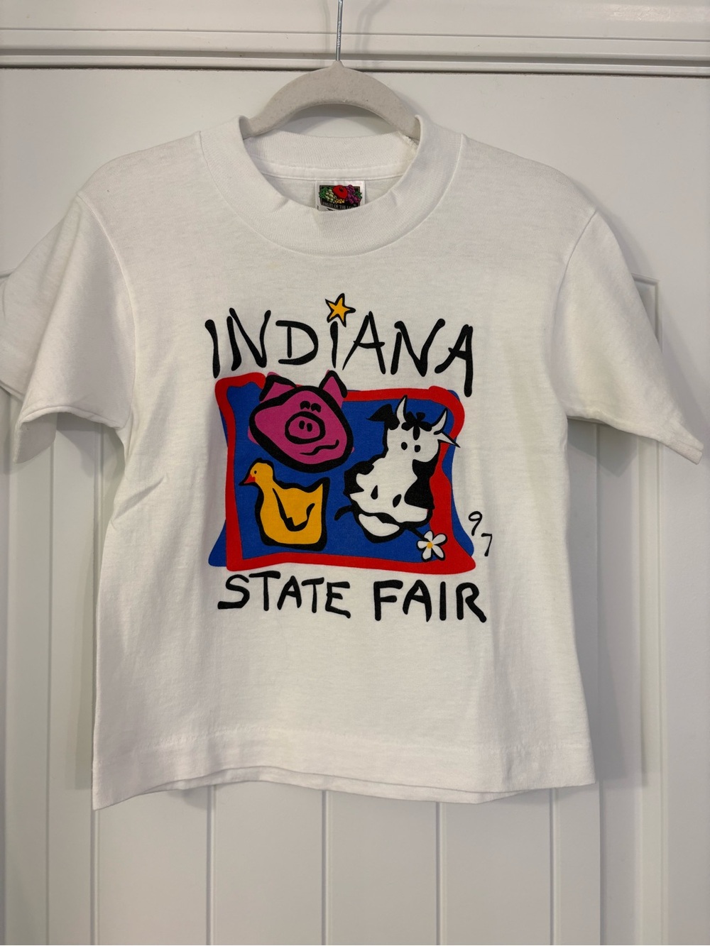 Vintage Indiana State Fair White Kids Graphic Tee